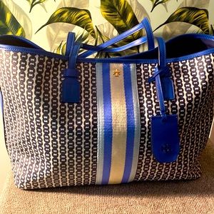 Tory Burch Blue Tote Bag